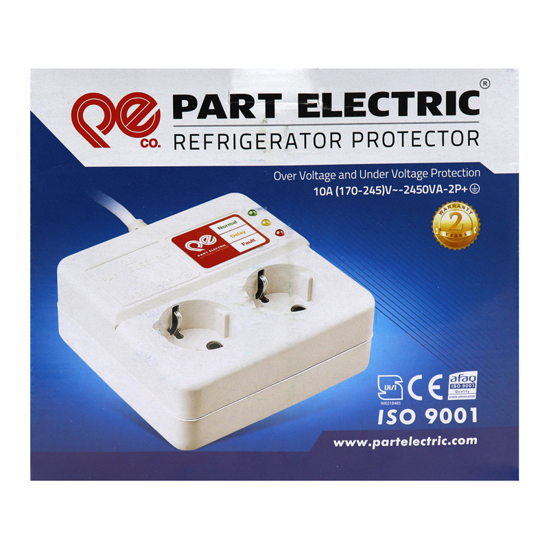 محافظ برق یخچال و فریزر 2 خانه پارت الکتریک PE 904 با کابل 5 متری