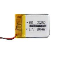 باتری لیتیوم 200mAh 25*18*2mm 302025
