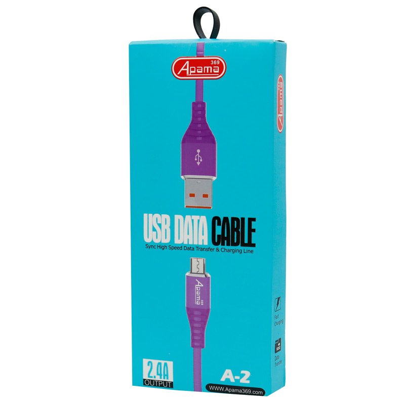 کابل میکرو یو اس بی Apama A-2 2.4A 1m