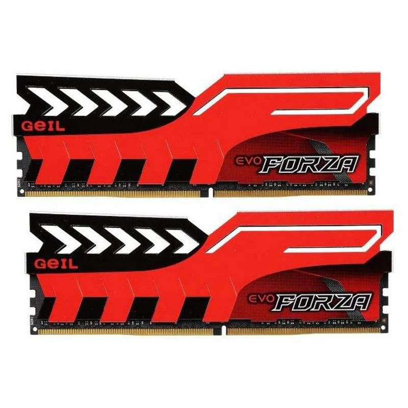 رم کامپیوتر Geil Evo Forza Red DDR4 16GB 2400MHz CL16 Dual