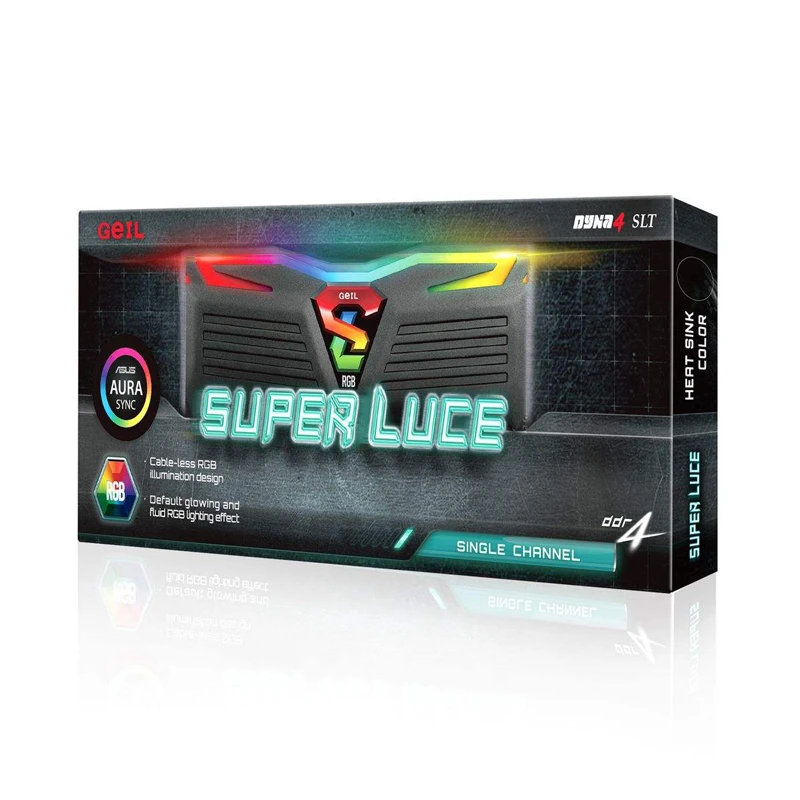 رم کامپیوتر Geil SUPER LUCE RGB DDR4 16GB 2400MHz CL16 Single