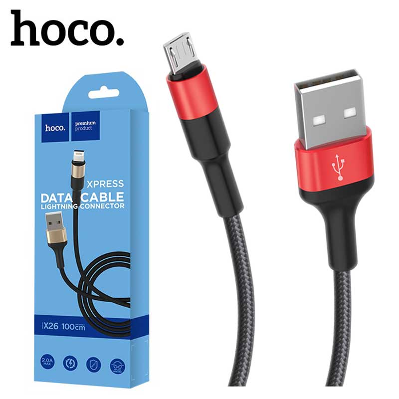 کابل کنفی میکرو یو اس بی Hoco X26 1m (گارانتی 12 ماهه)