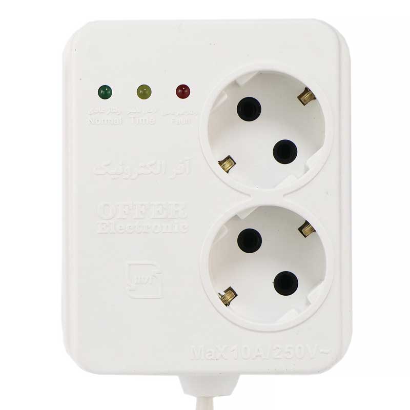 محافظ برق یخچال و فریزر 2 خانه ارت دار آفر الکترونیک OR-329