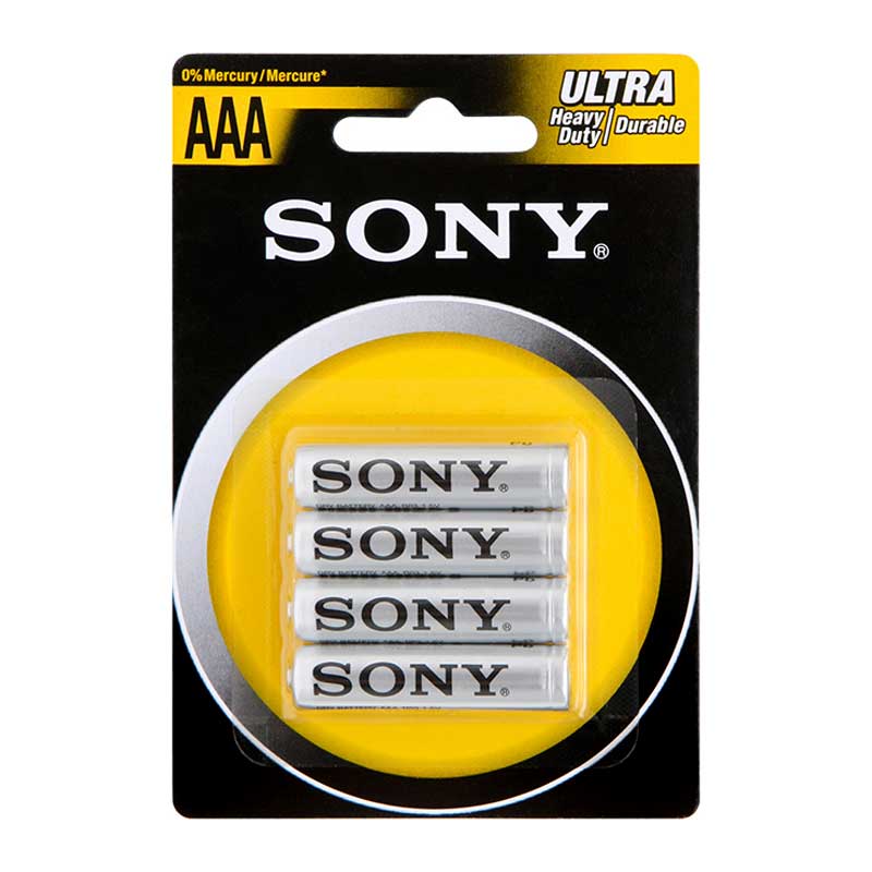 باتری نیم قلمی Sony New Ultra R03 1.5V AAA بسته 48 عددی