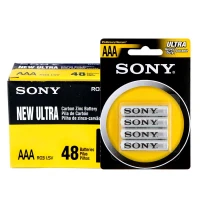 باتری نیم قلمی Sony New Ultra R03 1.5V AAA بسته 48 عددی
