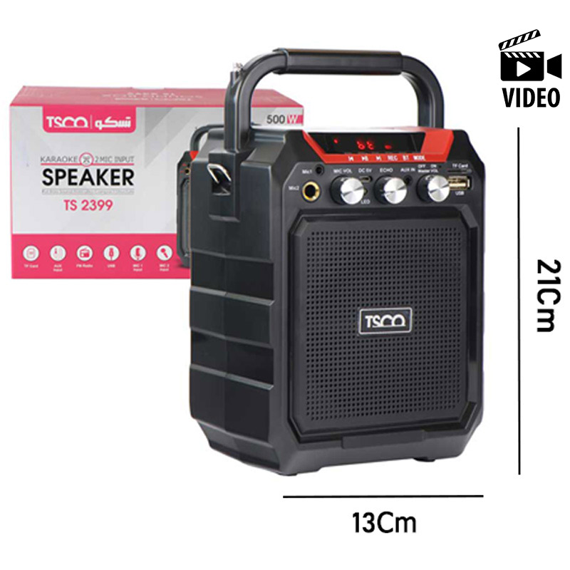 اسپیکر بلوتوثی رم و فلش خور TSCO TS 2399 + میکروفن و ریموت کنترل
