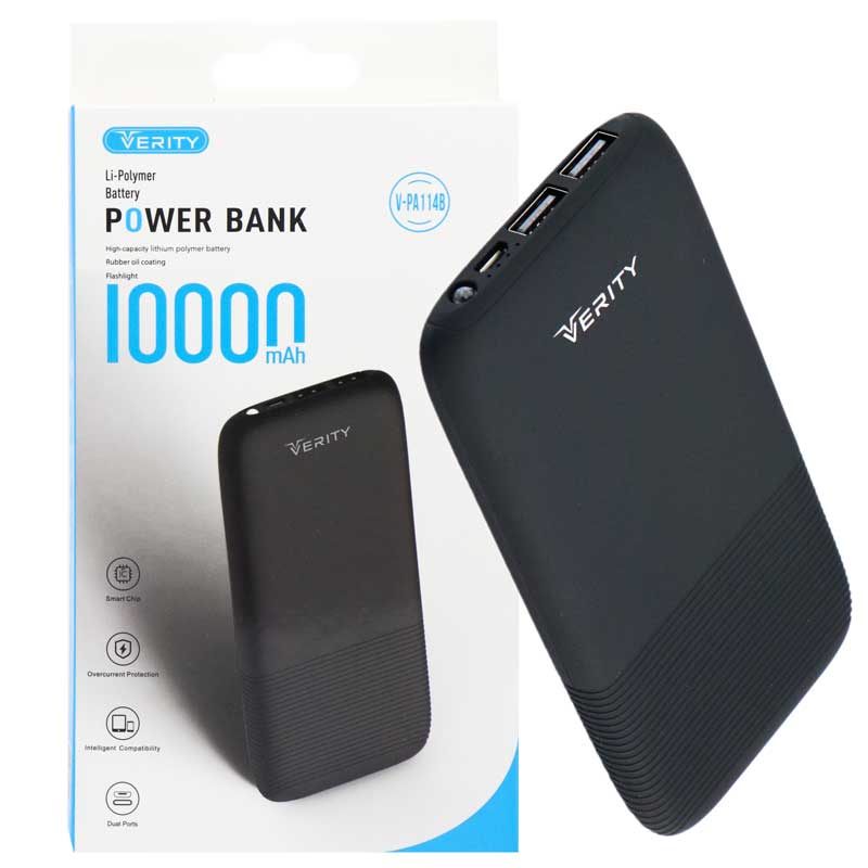 پاور بانک 10000 وریتی VERITY V-PA114 مشکی