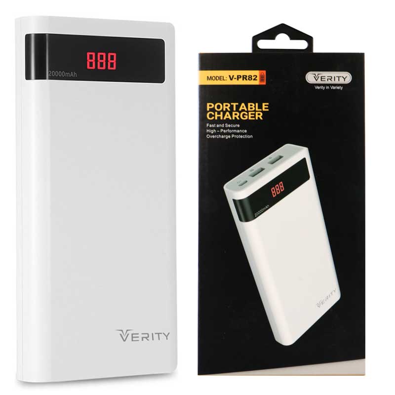 پاور بانک 20000 وریتی VERITY V-PR82 سفید