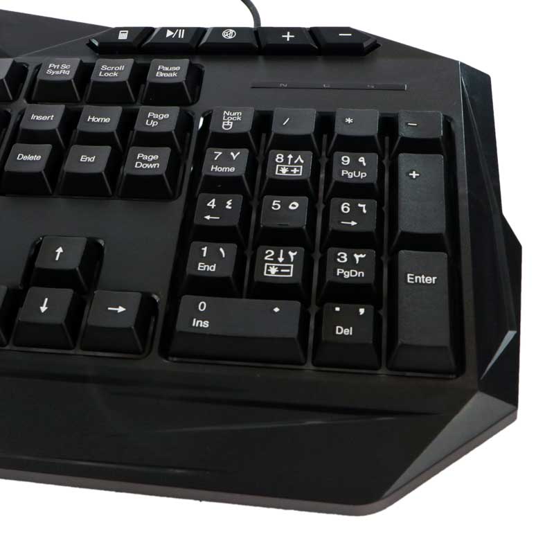 کیبورد و موس گیمینگ وریتی V-KB6110GCW + پد موس