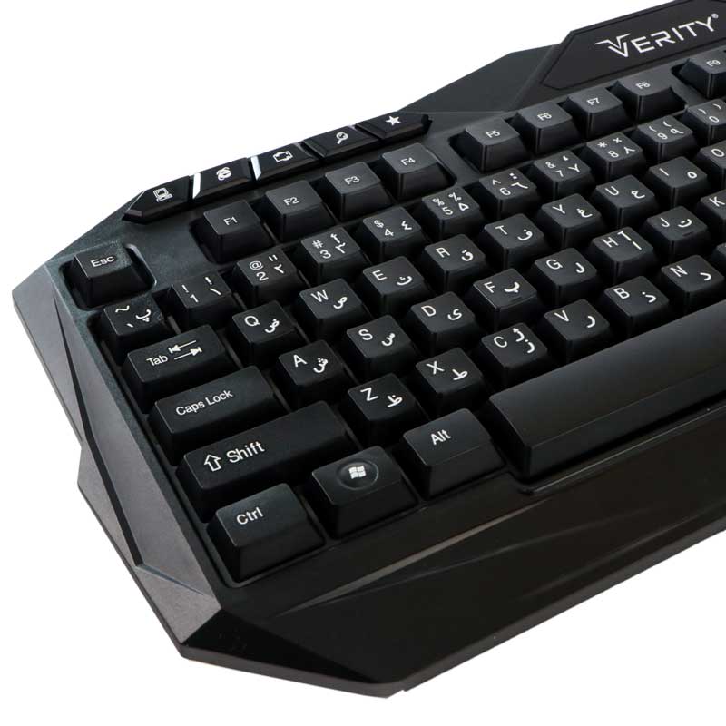 کیبورد و موس گیمینگ وریتی V-KB6110GCW + پد موس
