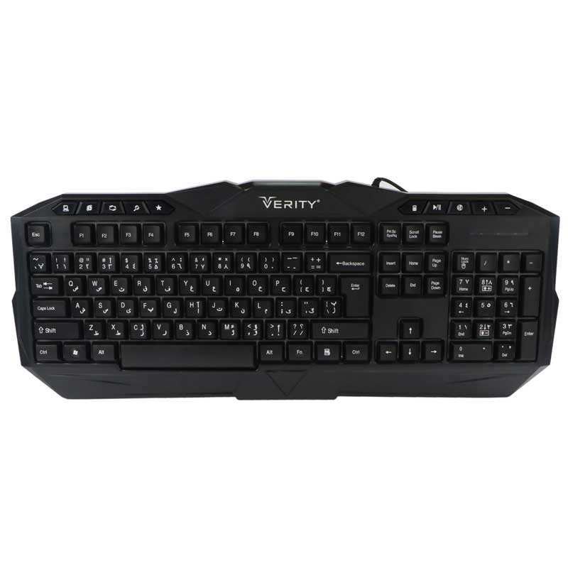 کیبورد و موس گیمینگ وریتی V-KB6110GCW + پد موس