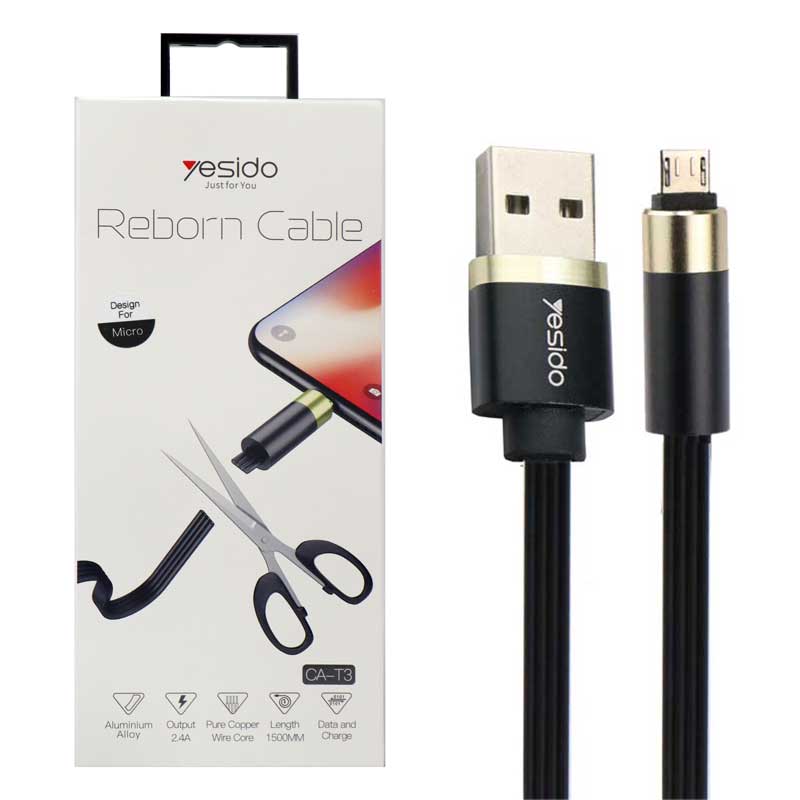 کابل میکرو یو اس بی Yesido CA-T3 Reborn 1.5m