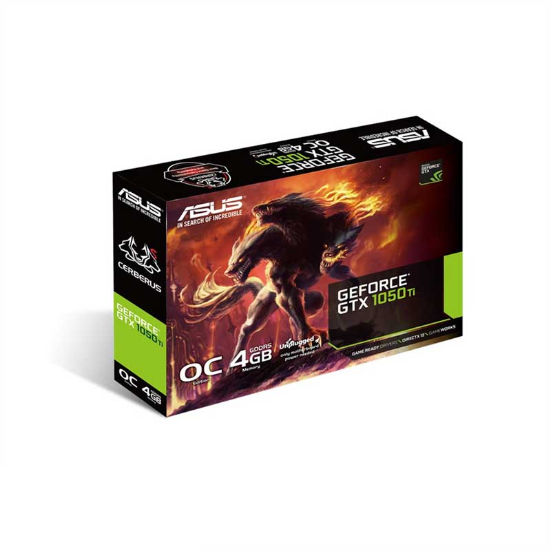 کارت گرافیک ASUS CERBERUS GTX1050TI O4GB GDDR5 128Bit