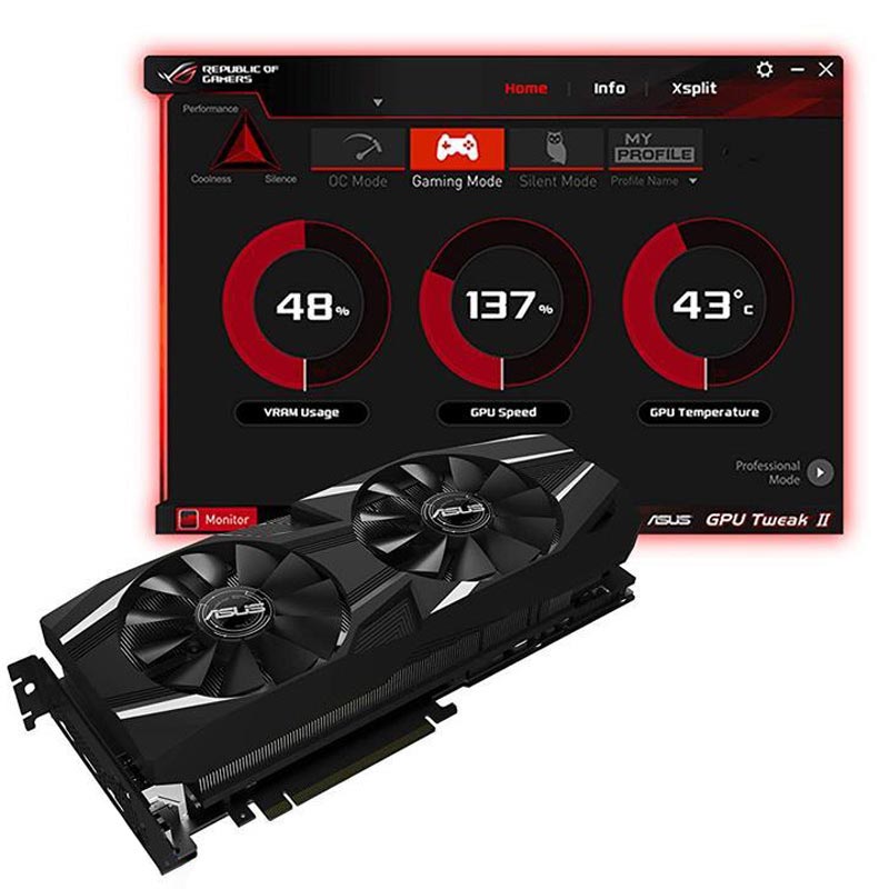 کارت گرافیک ASUS Dual RTX2070 OC 8G GDDR6