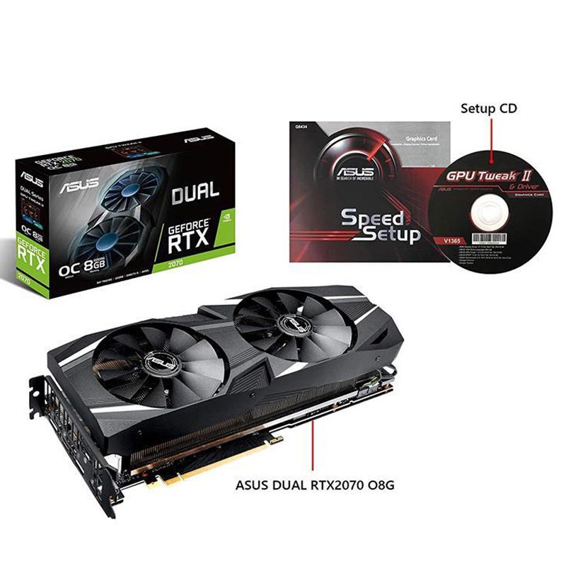 کارت گرافیک ASUS Dual RTX2070 OC 8G GDDR6