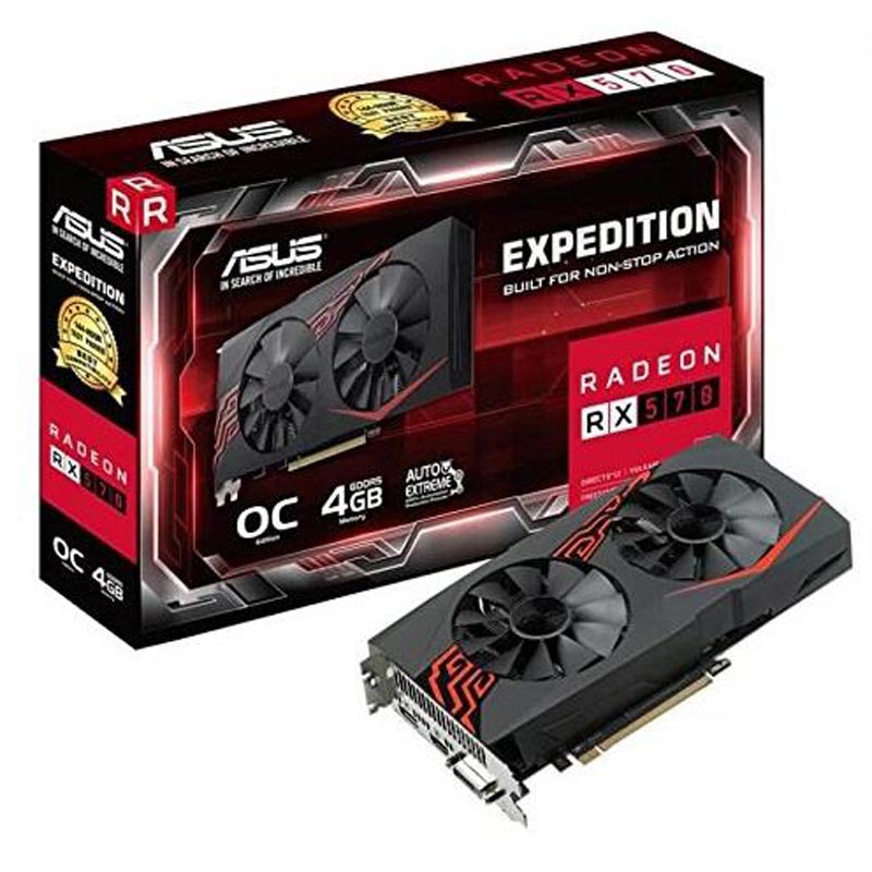 کارت گرافیک ASUS EX RX570 OC 4G GDDR5