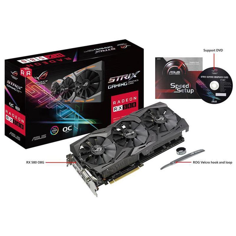 کارت گرافیک ASUS ROG STRIX RX580 OC 8G GDDR5