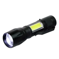 چراغ قوه پلیسی گیره دار COB کوچک شارژی