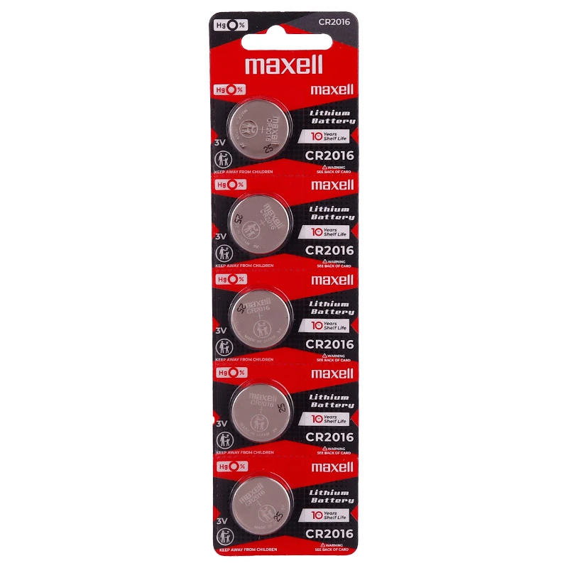 باتری سکه ای Maxell CR2016 بسته 5 عددی