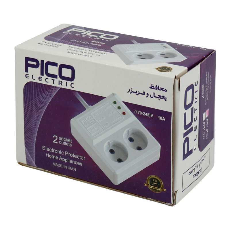محافظ برق یخچال و فریزر 2 خانه پیکو الکتریک با کابل 1/5 متری