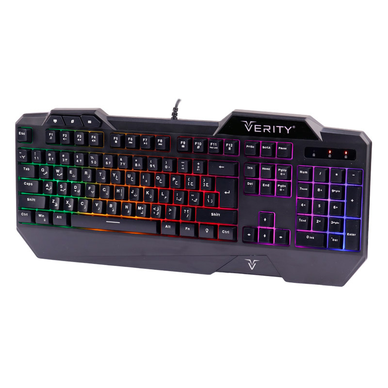 کیبورد و موس گیمینگ وریتی V-KB6111GCW + پد موس