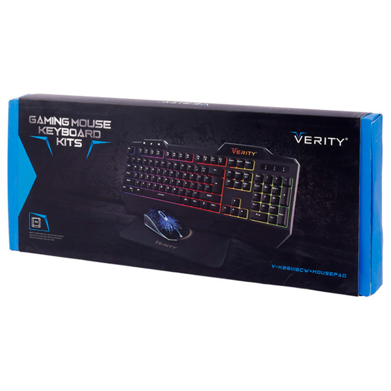 کیبورد و موس گیمینگ وریتی V-KB6111GCW + پد موس