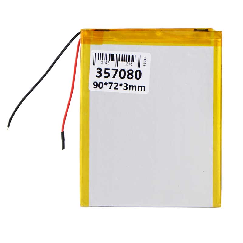 باتری لیتیوم 3500mAh 90*72*3mm 357080