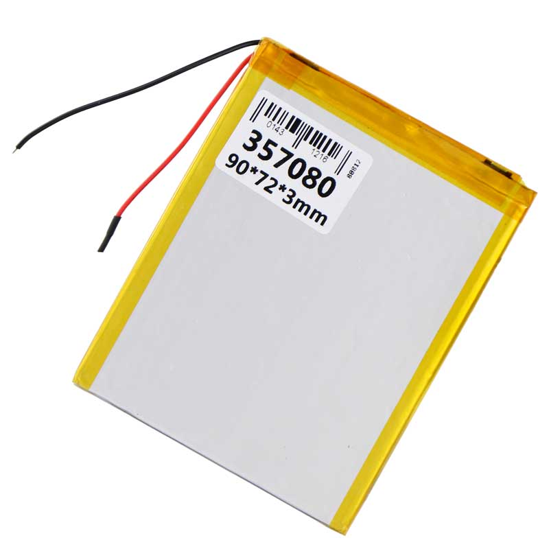 باتری لیتیوم 3500mAh 90*72*3mm 357080
