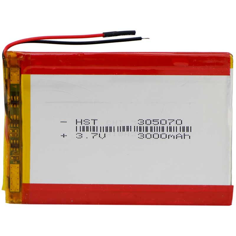 باتری لیتیوم 3000mAh 77*57*4mm 305070