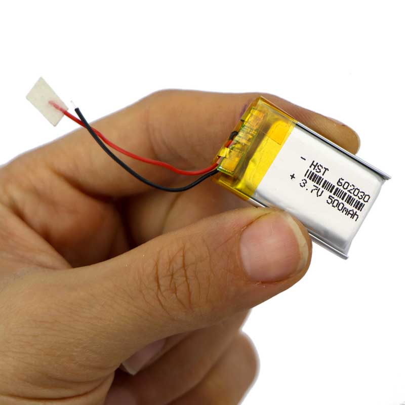 باتری لیتیوم هدست 500mAh 20*31*3mm 602030