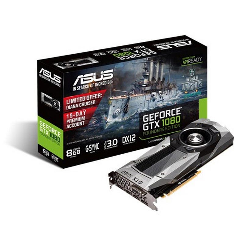 کارت گرافیک ASUS Geforce GTX1080 Founders Edition 8G GDDR5