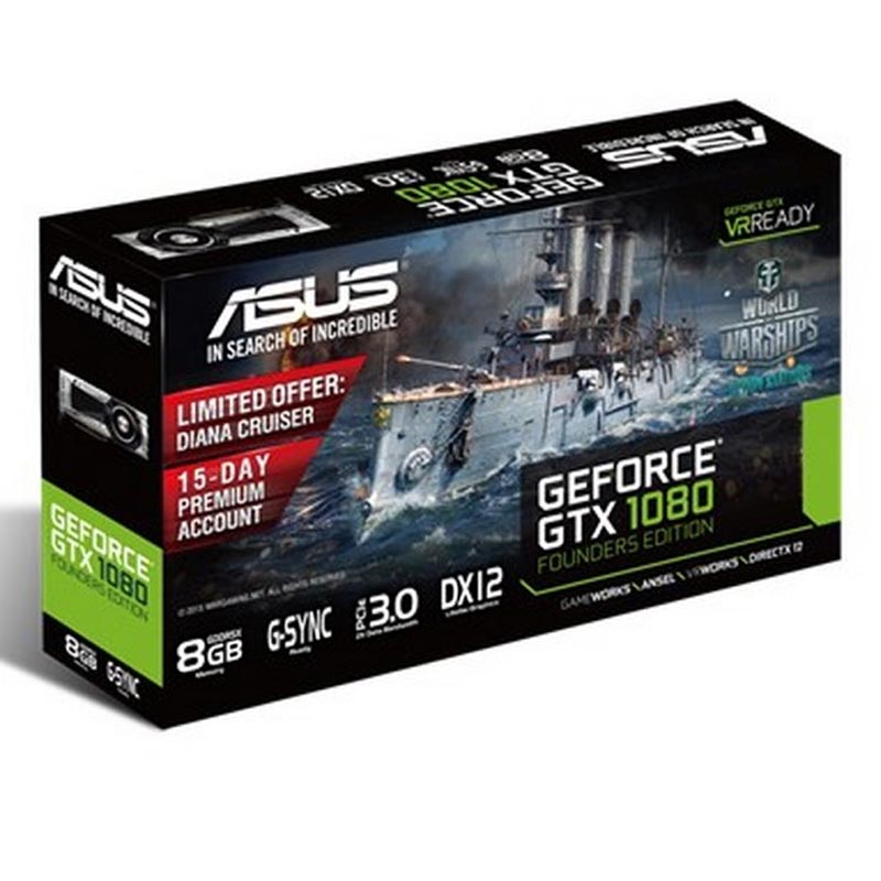 کارت گرافیک ASUS Geforce GTX1080 Founders Edition 8G GDDR5