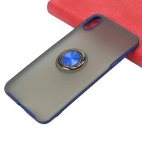 قاب مات رینگ دار iPhone XS Max سرمه ای