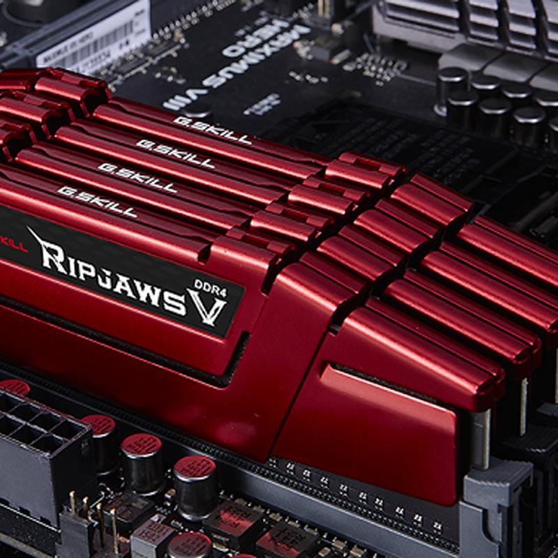 رم کامپیوتر G.SKILL RipjawsV DDR4 64GB 3200MHz CL15 Quad