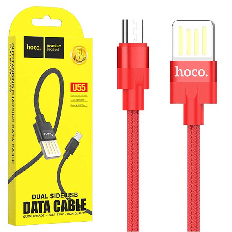 کابل کنفی میکرو یو اس بی Hoco U55 Outsanding 1.2m (گارانتی 6 ماهه)