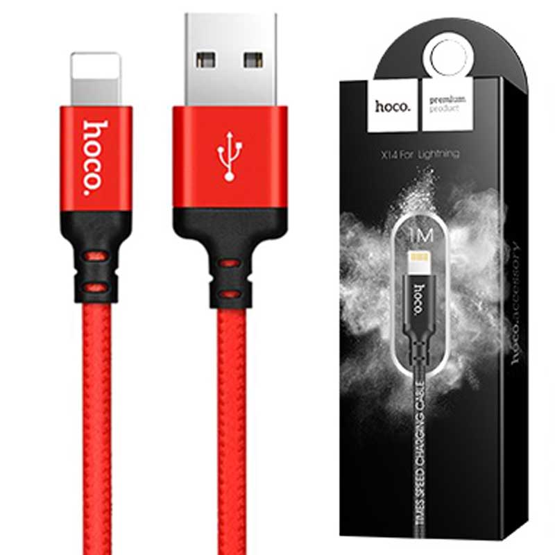 کابل کنفی سرفلزی آیفونی Hoco X14 Times Speed 2m