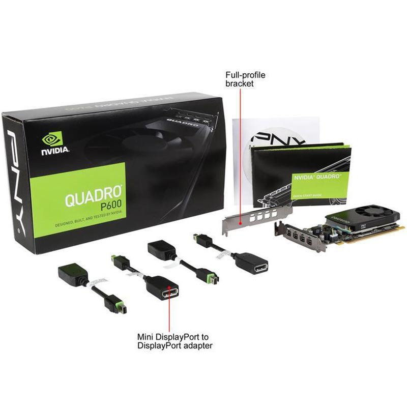کارت گرافیک PNY Nvidia Quadro P600 2GB GDDR5