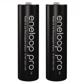 باتری دوتایی قلمی شارژی Panasonic Eneloop BK-3HCDE AA 2500mAh