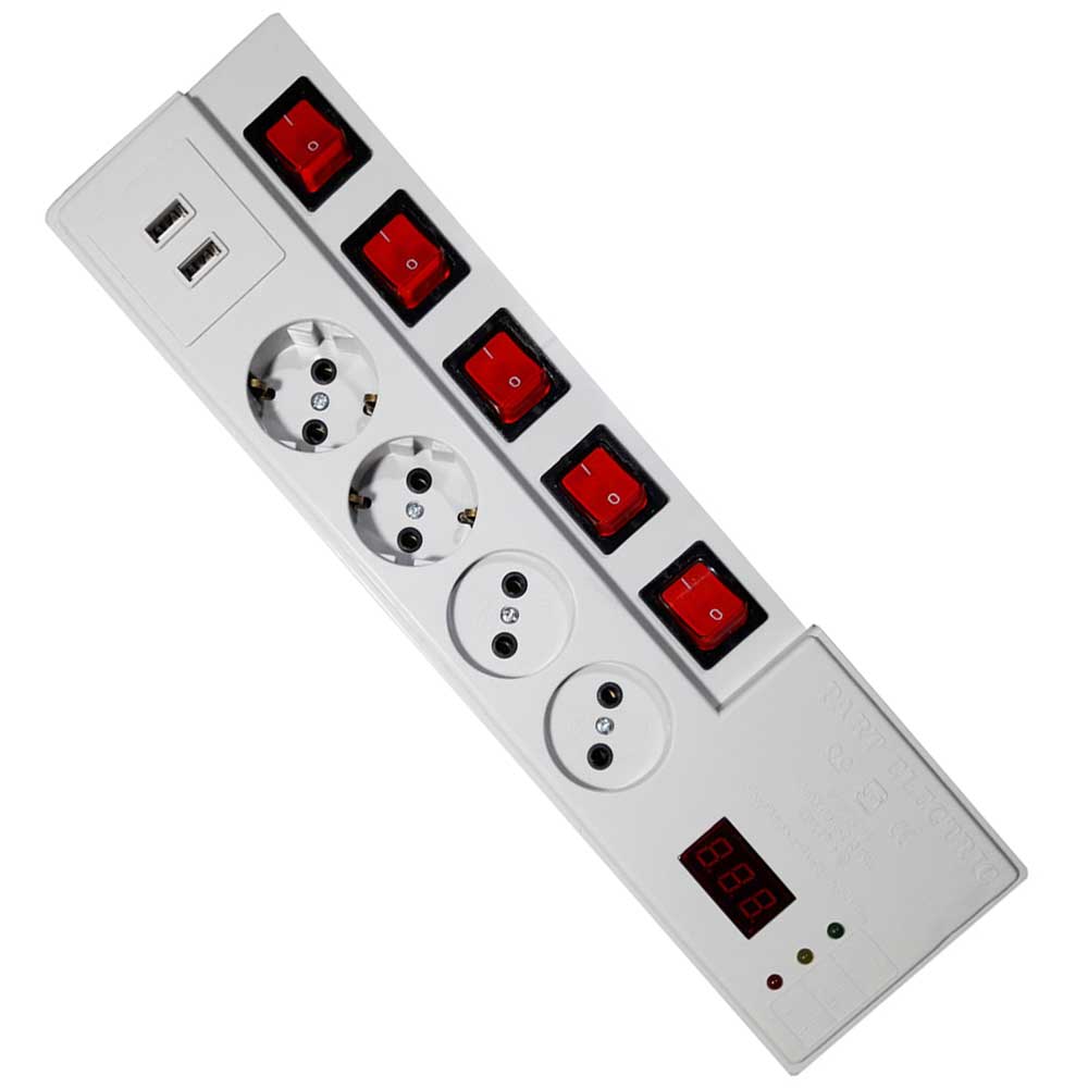 محافظ دیجیتال USB دار پارت الکتریک با کابل 5 متری مدل PE5205