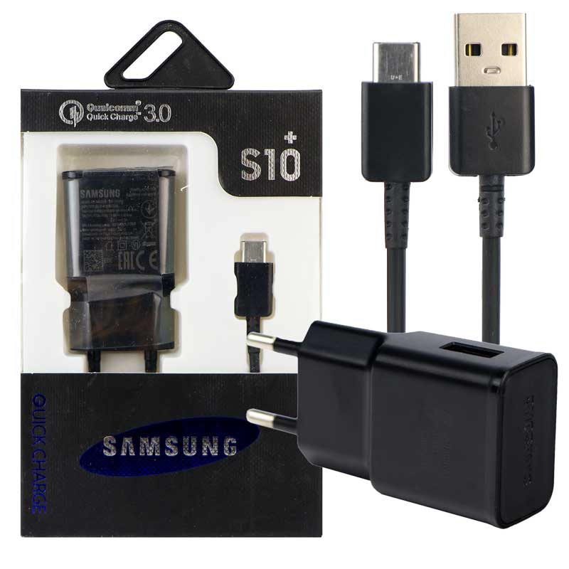 شارژر دیواری Samsung S10 EP-S10EWE + کابل تایپ سی