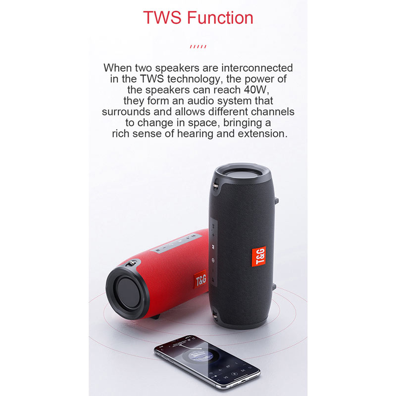 اسپیکر بلوتوثی رم و فلش خور T&G TG-125