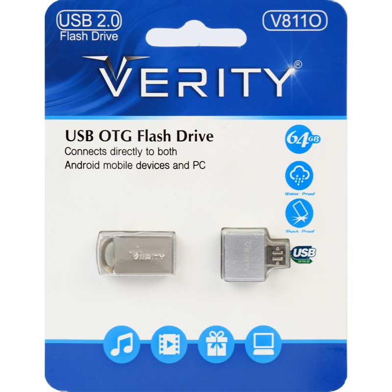 فلش 64 گیگ وریتی VERITY V811O + تبدیل OTG