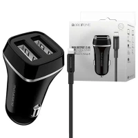 شارژر فندکی Borofone BZ2 set + کابل آیفونی