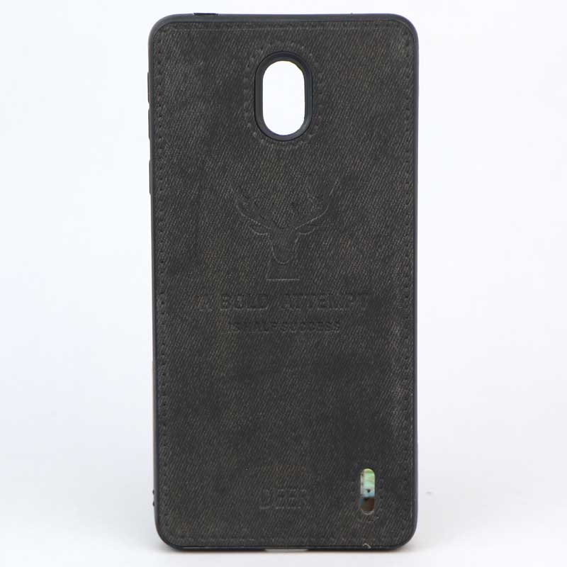 قاب چرمی طرح گوزن Nokia 1 Plus مشکی
