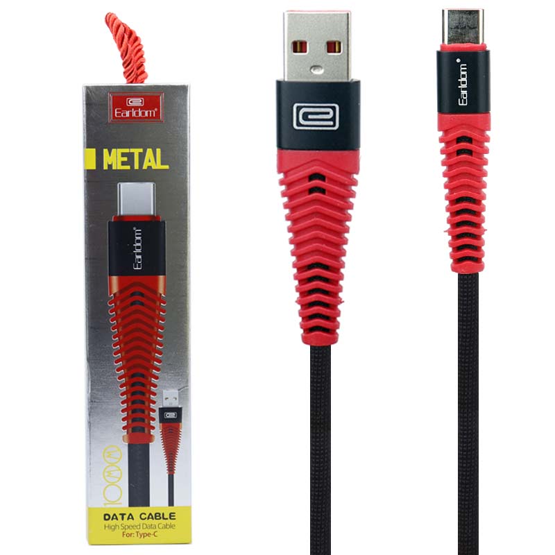 کابل Earldom EC-060C 1m Type-C روکش دار