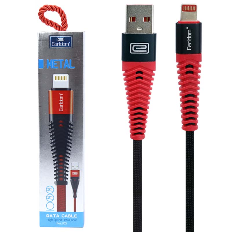 کابل آیفونی Earldom EC-060i 1m روکش دار
