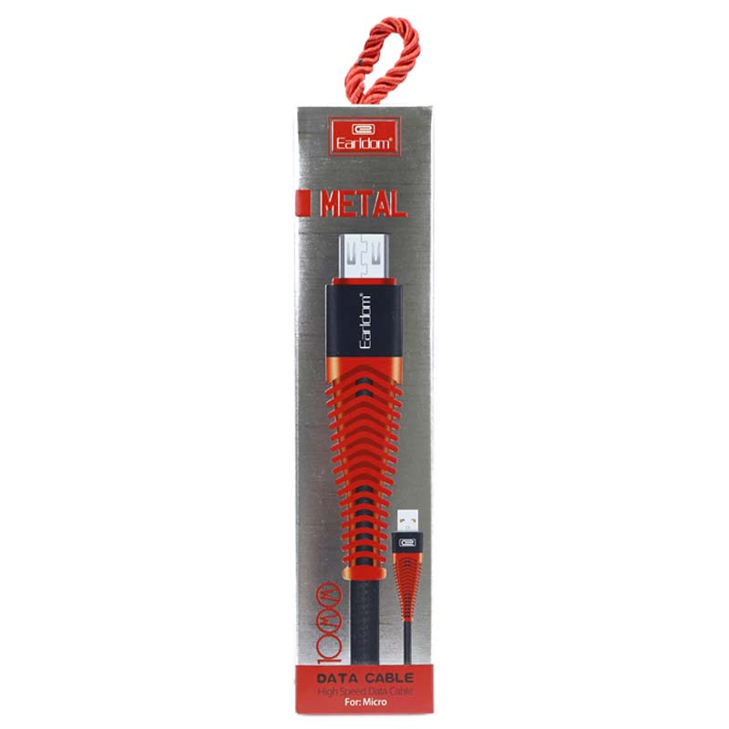 کابل میکرو یو اس بی Earldom EC-060m 1m روکش دار