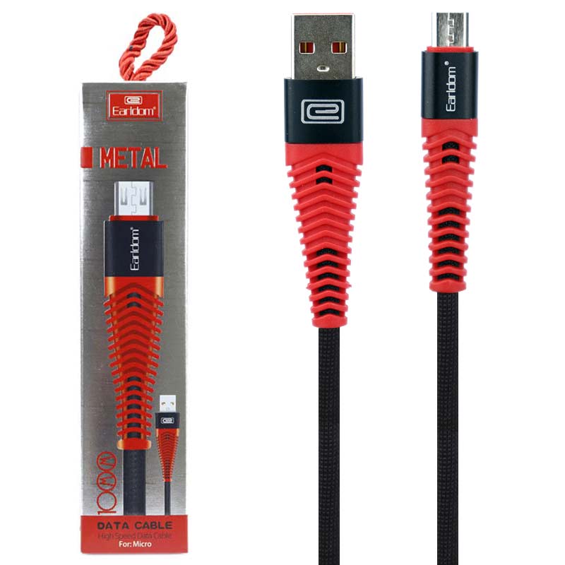 کابل میکرو یو اس بی Earldom EC-060m 1m روکش دار