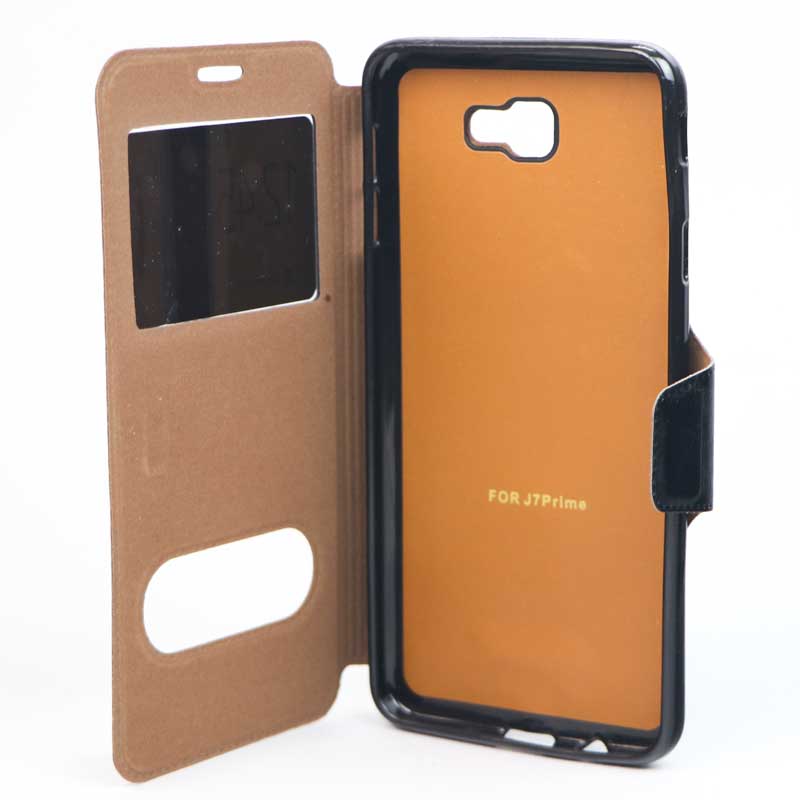 کیف چرمی سامسونگ J7 Prime مشکی