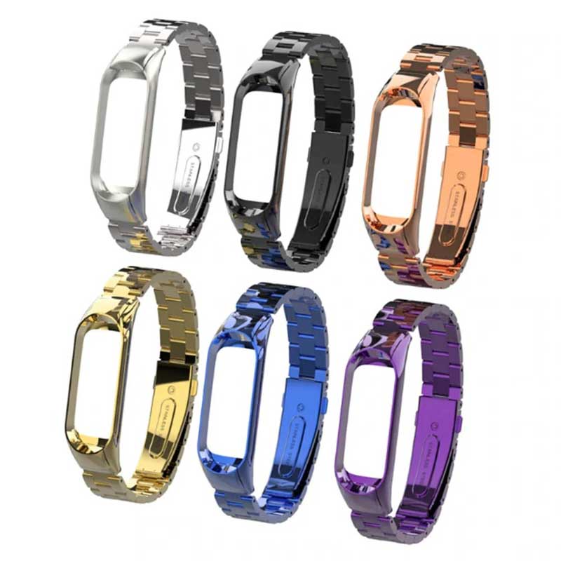 بند فلزی دستبند سلامتی Mi Band 3 / 4 3Bead